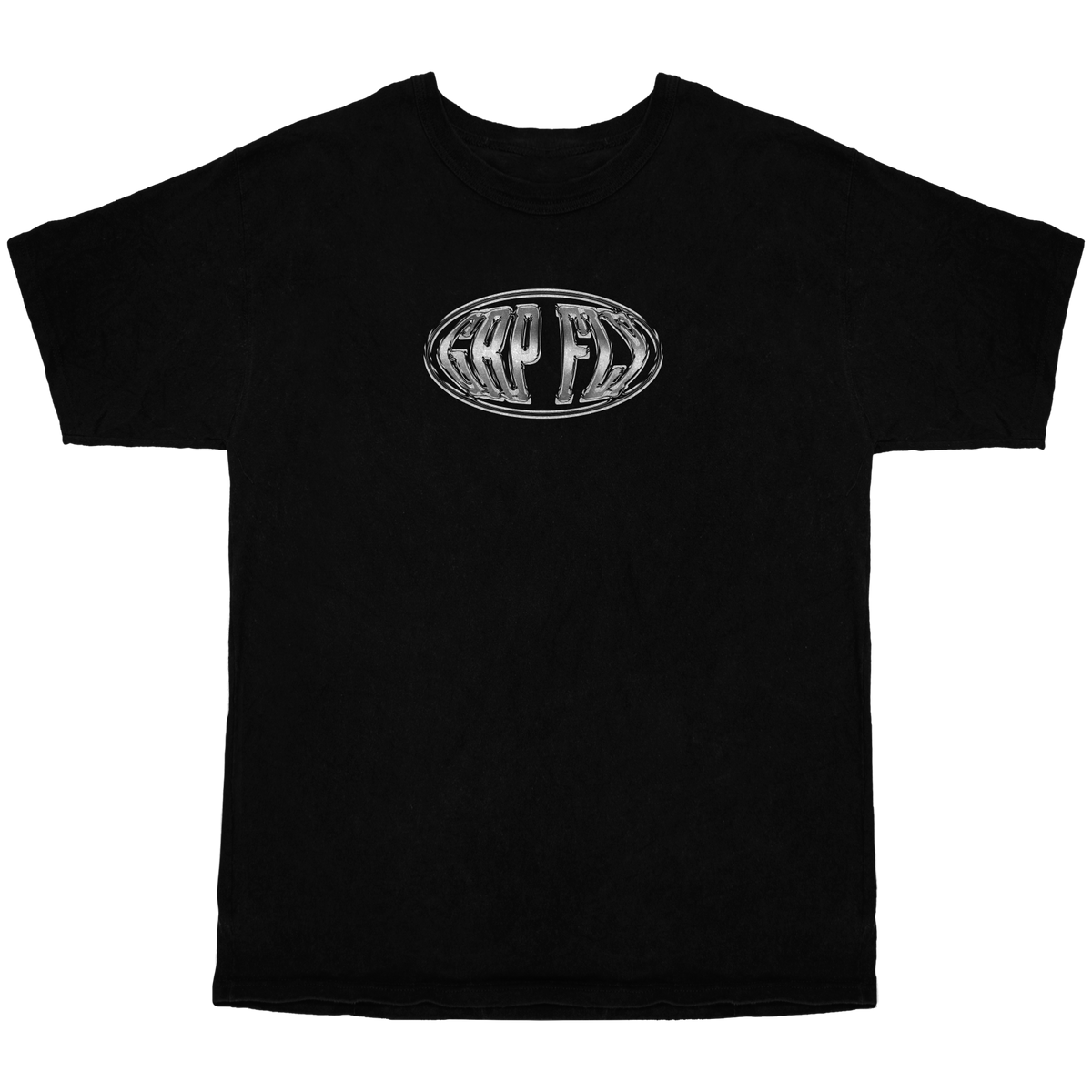 Chrome Logo Tee - Black – Grp Fly