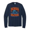 Adult Wave Long Sleeve Tee - Navy