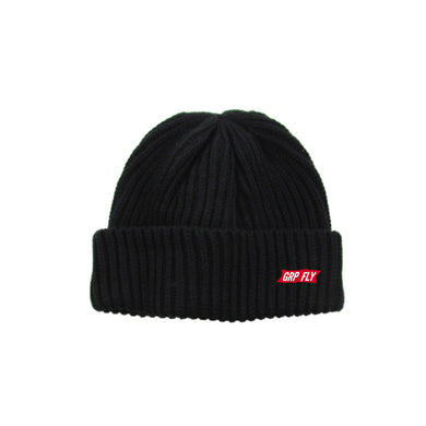 Corded Beanie w/ Grpfly hat pin -Black