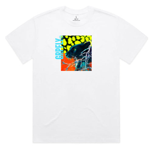 Wire Cat Tee - White