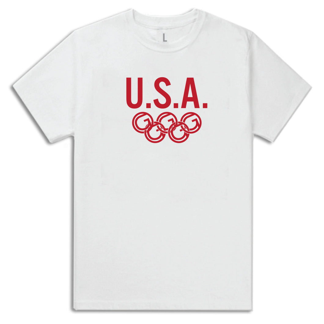 USA Logo - White