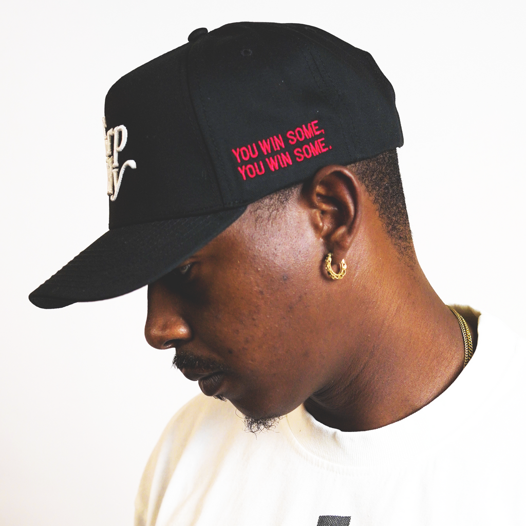 Script Logo Snapback - Black