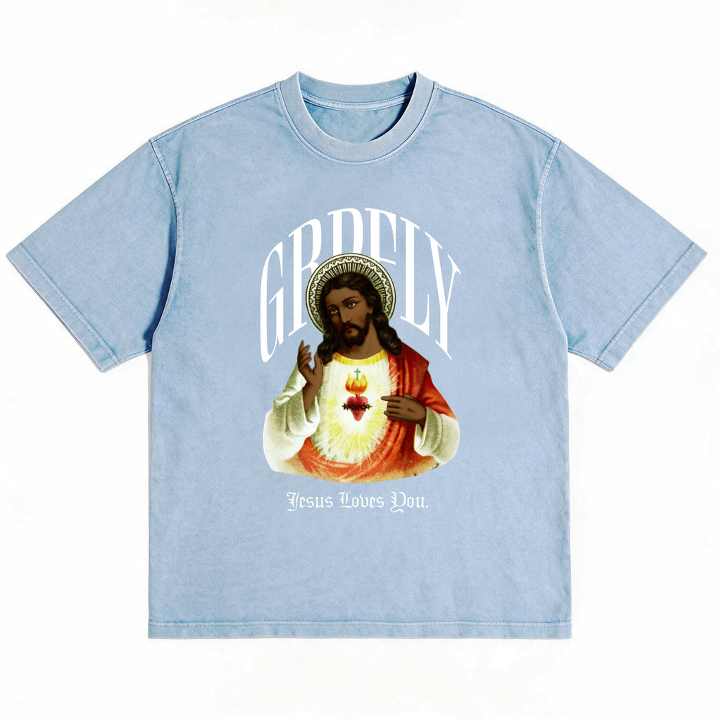 Jesus Tee - Light Blue