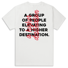 Cursive Tee- White/Red