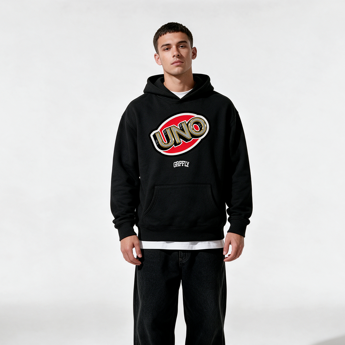 UNO Hoodie - Black PRE-0RDER***