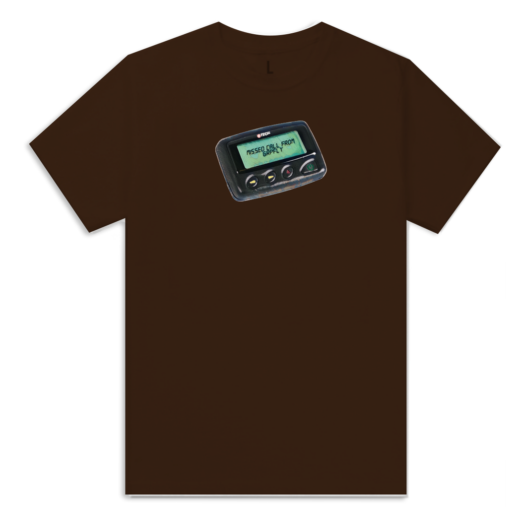Pager Tee - Brown