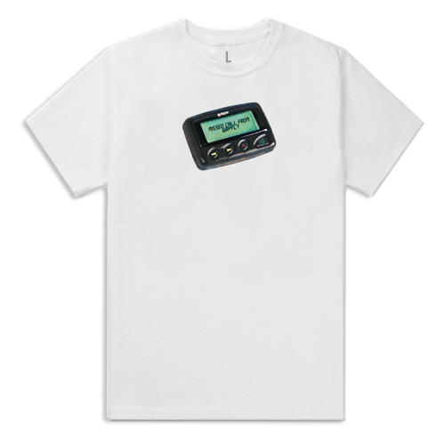 Pager Tee - White