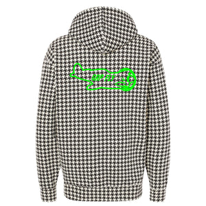 Hounds Tooth Hoodie - Puff Print