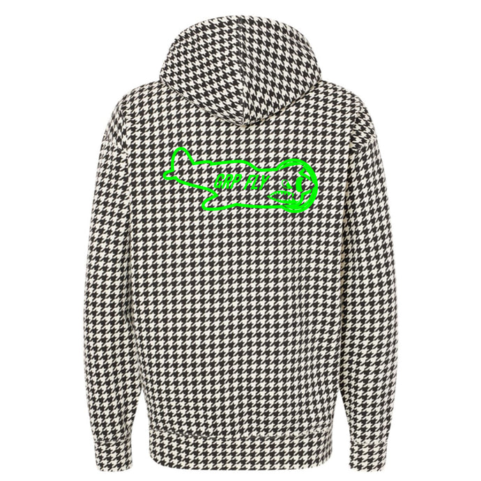 Hounds Tooth Hoodie - Puff Print